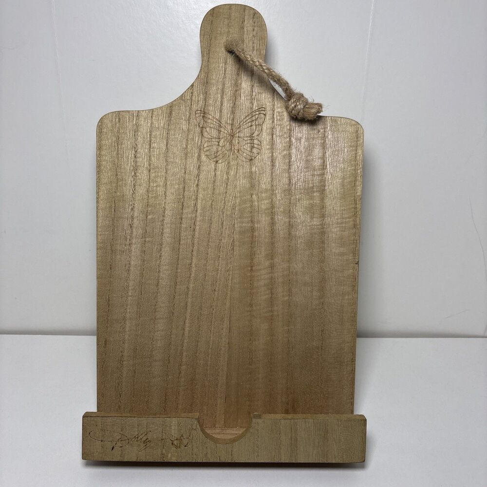 Dolly Parton Recipe Book Holder Cookbook Stand Wood Butterfly Kitchen Display